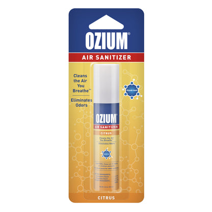 Emery Jensen sanitizer air citrus auto air freshener with citrus scent, designed to freshen car interiors.