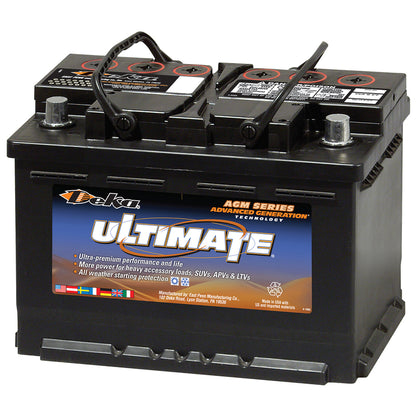 Emery Jensen 12V auto battery with 730 CCA, automotive lead-acid car battery for reliable vehicle starting.