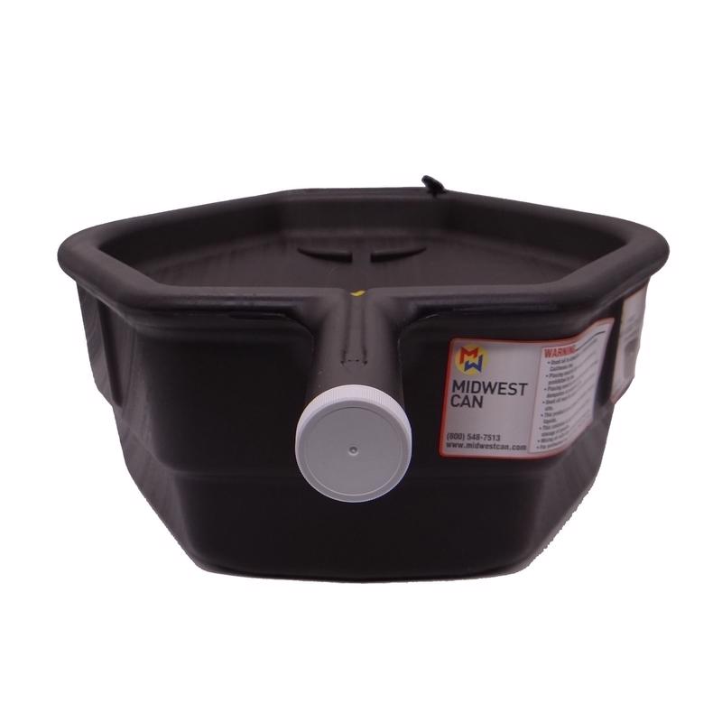 DRAIN PAN BLK 15QT 6.4"h