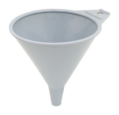 Gray 8oz small funnel by Emery Jensen, suitable for auto siphons, pans, and liquid transfer in kitchen or workshop use.