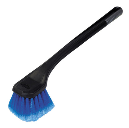 Emery Jensen long-handled auto wash brush, 20-inch cleaning tool with durable bristles for car washing and detailing.