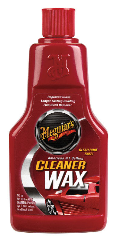 Liquid auto cleaner wax by Emery Jensen in a 16oz bottle, designed to clean and polish car surfaces effectively.