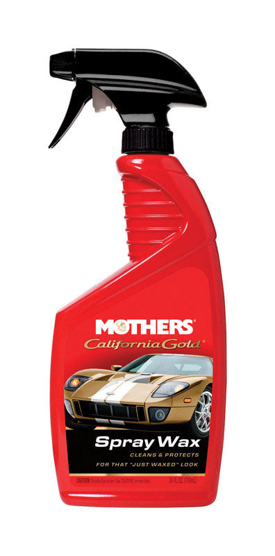 Emery Jensen Calif Gold Spray Wax, 24 oz liquid auto wax and polish for a shiny vehicle finish.