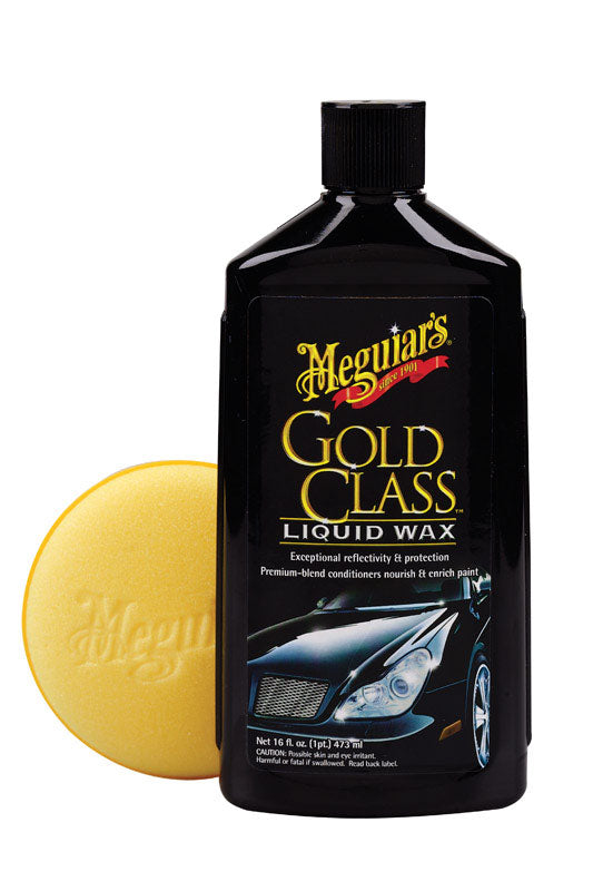 Emery Jensen Carwax GoldClass liquid auto wax and polish in a 16 oz bottle, designed to enhance vehicle shine and protection.