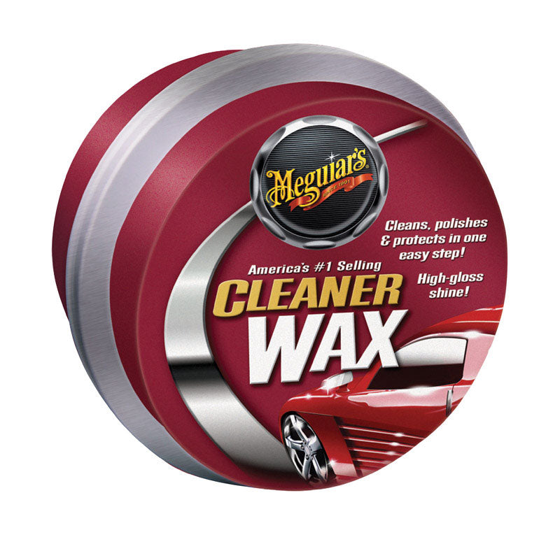 Emery Jensen auto wax paste, 11oz, for car polishing and protection, shown in a white container with a black lid.