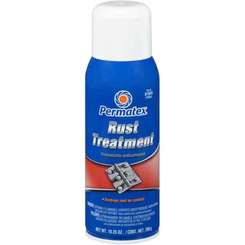 Emery Jensen automotive primer bottle labeled Rust Treatment, 10.25 oz, used for rust protection and prep for painting vehicles.