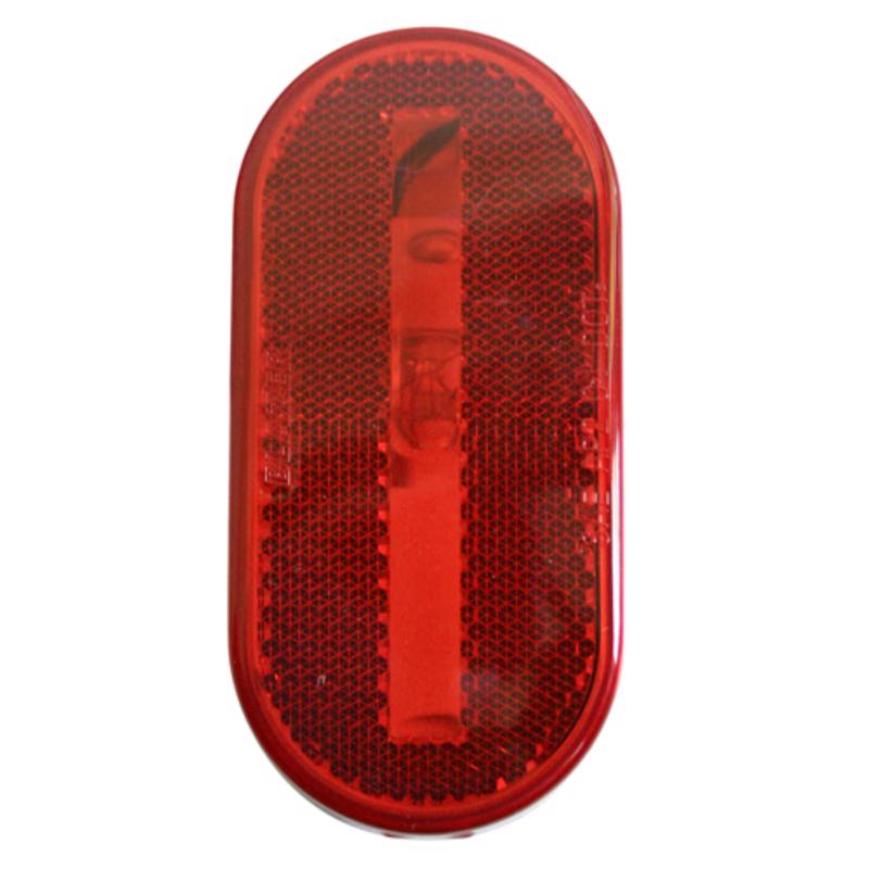 LIGHT OVAL RED 12V 2.06" - Pack of 3