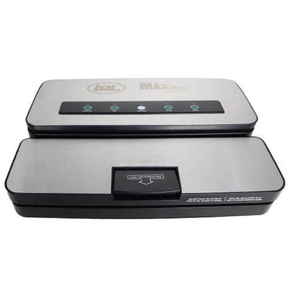 Emery Jensen vacuum food sealer SS with refill bags, compact kitchen appliance for airtight food storage.