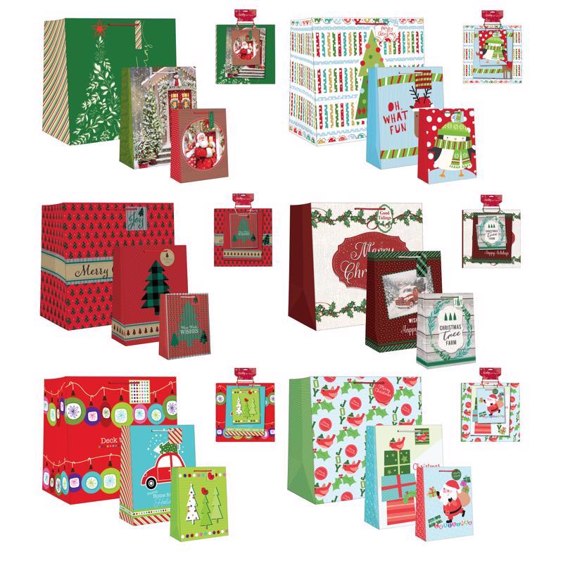 GIFT BAG CHRST MULTI 3PK - Pack of 24