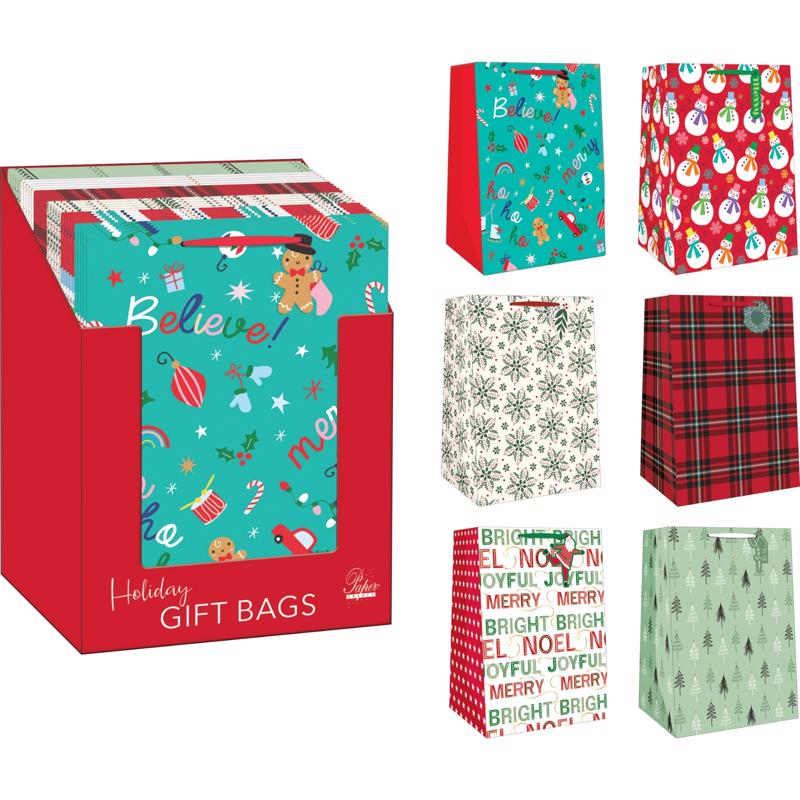 GIFT BAG HLDY JUMBO - Pack of 30