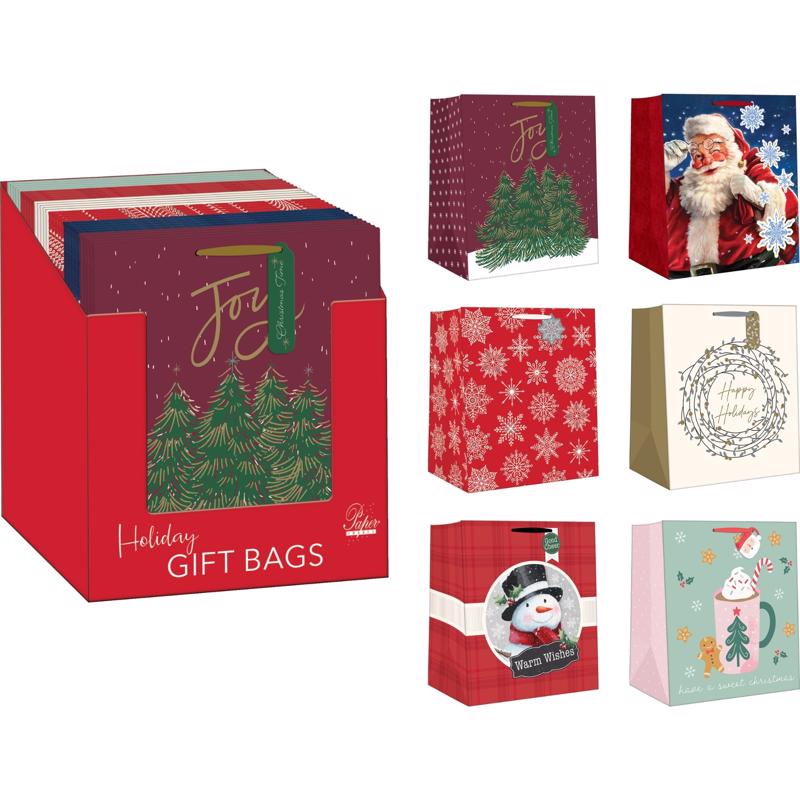 GIFT BAG HLDY LRG - Pack of 30