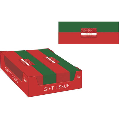 GIFT TISSUE Red/grn 20CT - Pack of 72