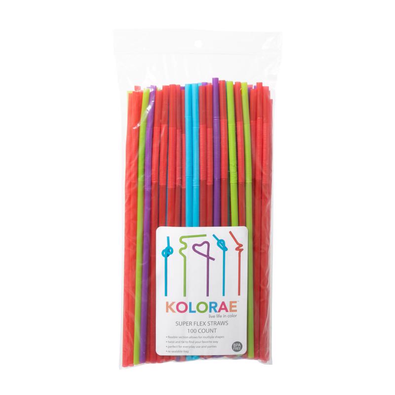 Emery Jensen FLXBL drinking straw set with 100 flexible bar tools, displayed on a clean background.