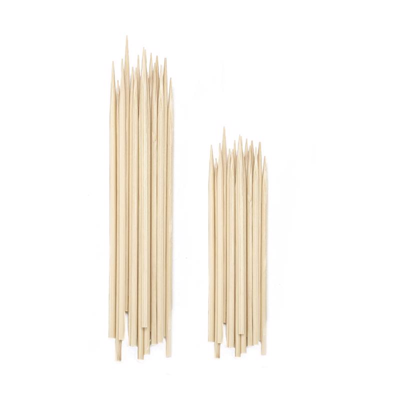 Bamboo skewers for barware, Emery Jensen 200-pack, ideal for cocktail garnishes and food presentation.