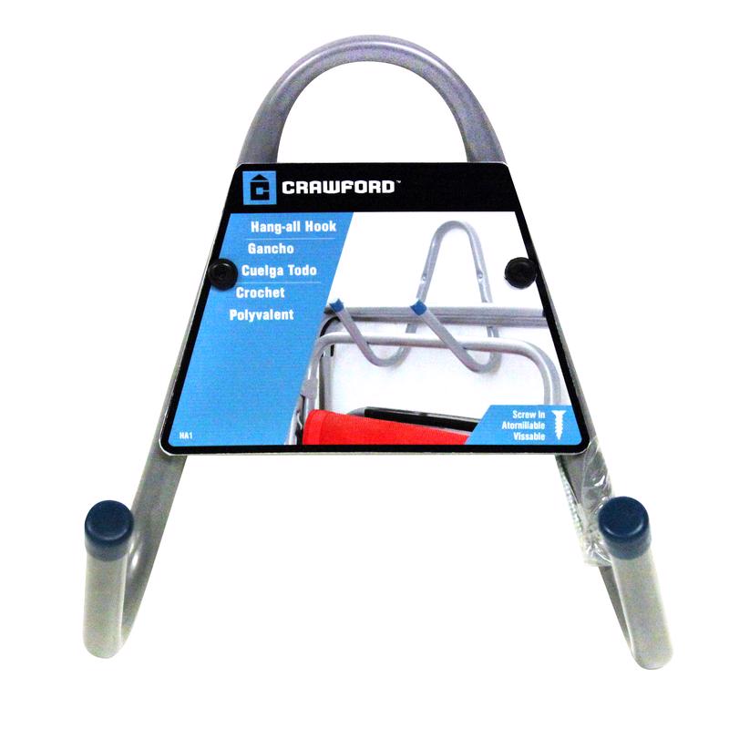 Emery Jensen Bracket Hang All 1PC for basement and garage storage, mounted on wall with tools and storage items.