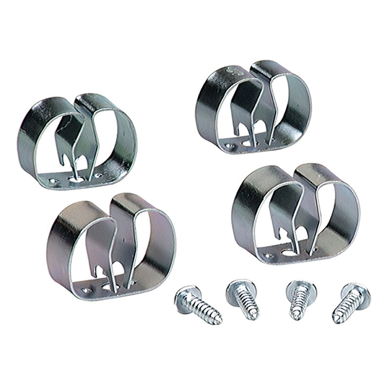 Emery Jensen clip tension storage for basement or garage, 3/4 inch CD4, durable metal construction, ideal for organizing tools and supplies.