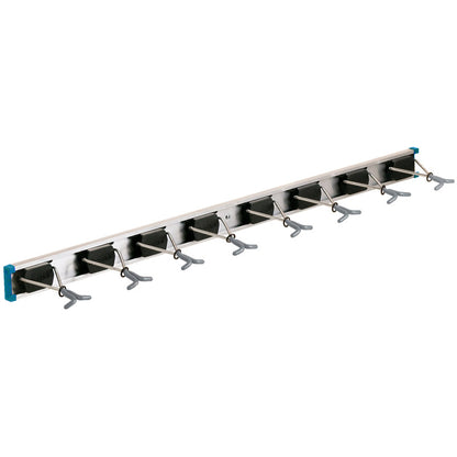 Emery Jensen 36-inch basement garage storage tool holder mounted on garage wall for organizing tools and equipment.