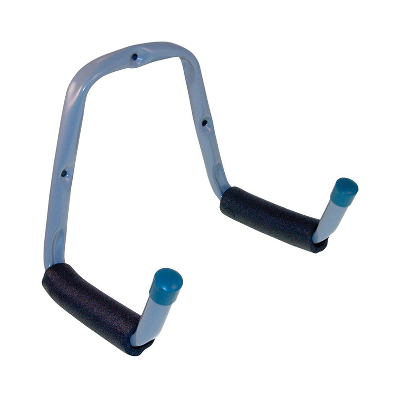Emery Jensen double arm hook for basement or garage storage, sturdy 75lb capacity, ideal for hanging tools or equipment.