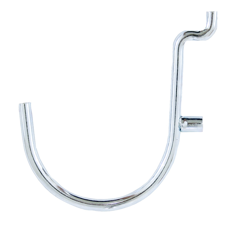 Emery Jensen hook peg curv 1.5-inch for basement and garage storage, sturdy metal wall-mounted storage solution