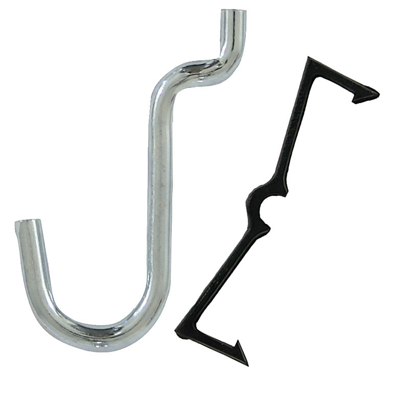 Emery Jensen basement garage storage hook peg Lockcurv 1/2 CD8 mounted on wall for organizing tools and equipment.