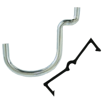 Emery Jensen Lockcurv1.5" hook peg for basement or garage storage, durable metal with curved design for hanging tools and accessories.