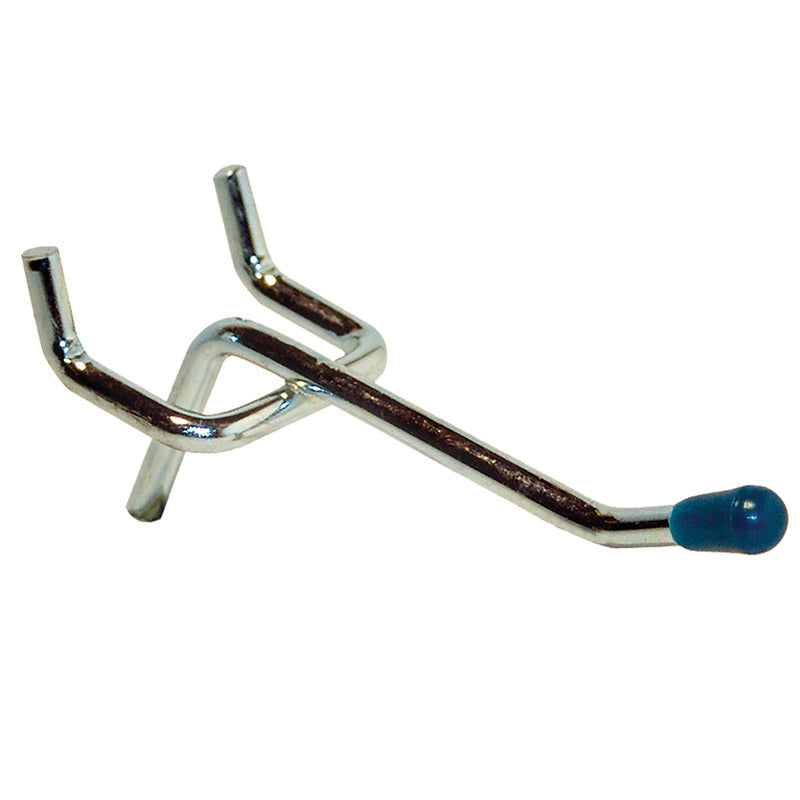 Emery Jensen 2-inch hook peg for basement or garage storage, sturdy metal wall-mounted organizer with multiple hooks.