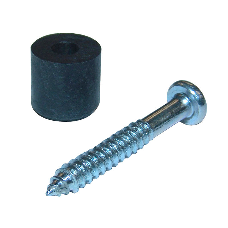 Emery Jensen screws and spacers for pegboard storage in basement or garage organization, shown on a pegboard wall.