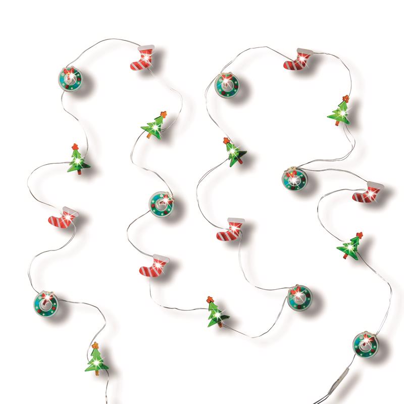 XMAS LGT Tree/stkng/wrth - Pack of 12