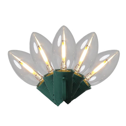 Emery Jensen CLSSC C9 LED white light bulb in a basic LED C set, suitable for decorative lighting or holiday displays
