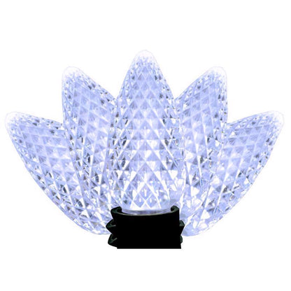 Emery Jensen basic LED C-set novelty string lights with white C9 bulbs, 25-count for decorative lighting.
