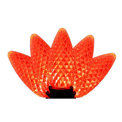 Emery Jensen basic LED C string lights with orange C9 bulbs, 25-count novelty decorative lighting for indoor or outdoor use