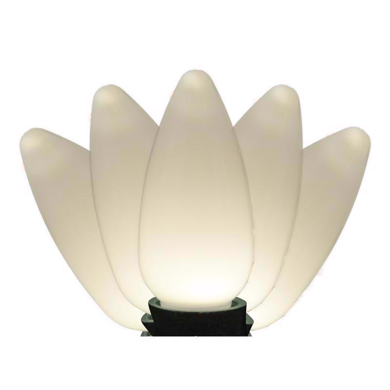 Emery Jensen basic LED C-set novelty lights with white C9 bulbs, 25-count string perfect for holiday or decorative lighting.