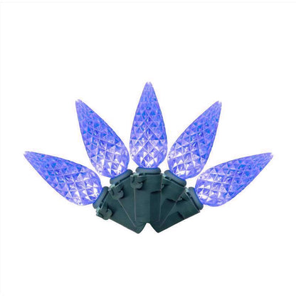 Emery Jensen LGHTS C6 LED blue string lights, 100-count, ideal for decorative lighting and festive occasions.
