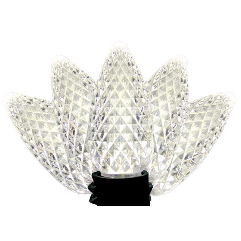 Emery Jensen LGHTS C9 Pure White 75-count LED string lights for decorative indoor or outdoor lighting.