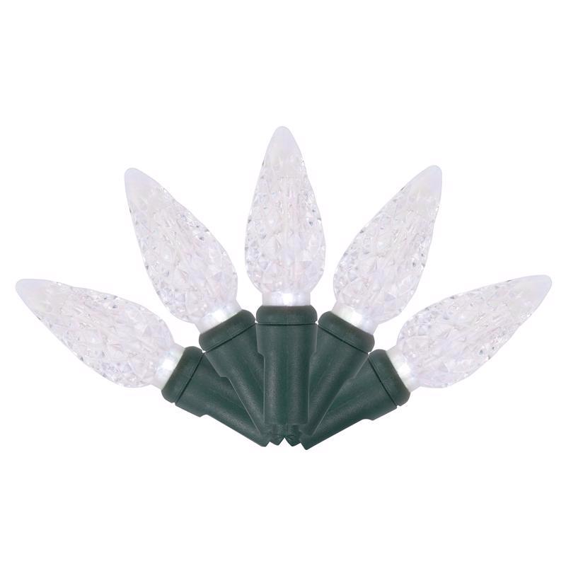 Emery Jensen PLAT C6 Lights 50-count LED C set with novelty design, ideal for decorative holiday or event lighting.