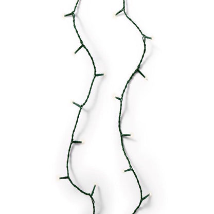 Emery Jensen white Christmas string lights, 250-count basic LED Euro style for holiday decorating.