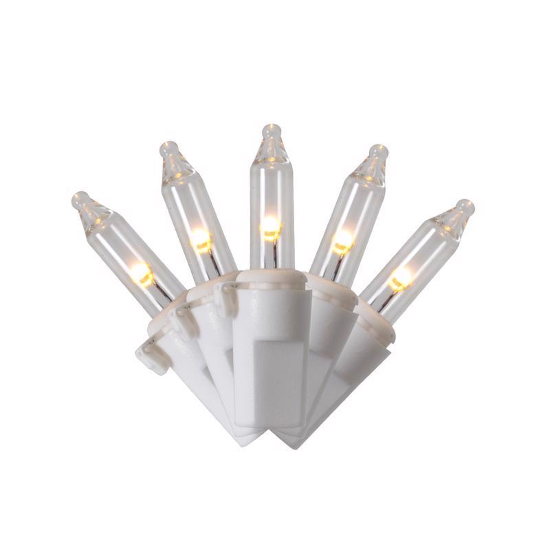 Pack of 12 Emery Jensen CMAS Lights WRM WHT basic LED minis for outdoor or decorative lighting.