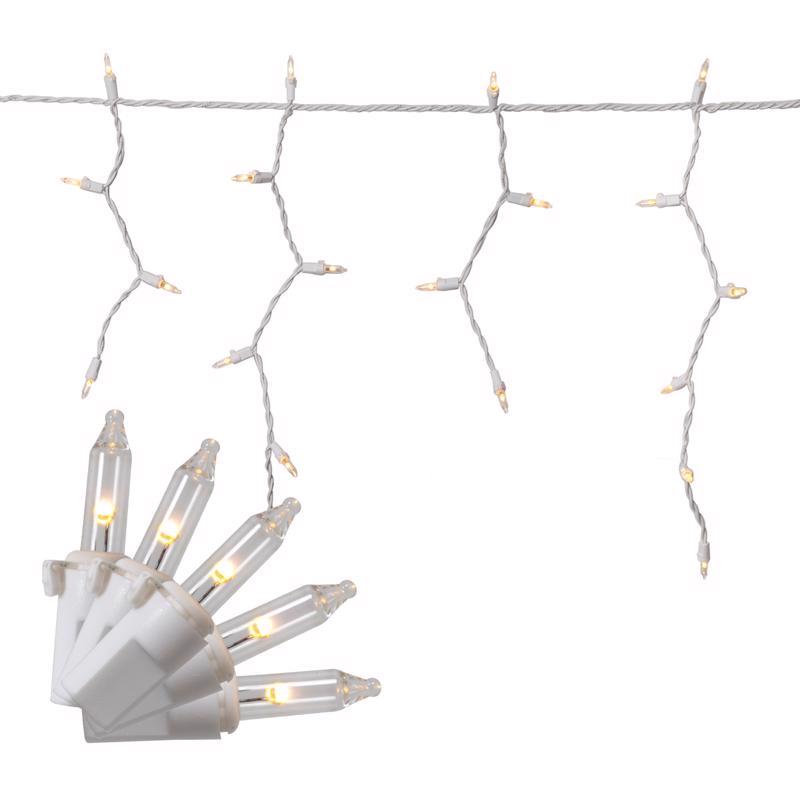 Emery Jensen ICCLE WRM white 100-count LED net lights and icicles for festive outdoor holiday decoration