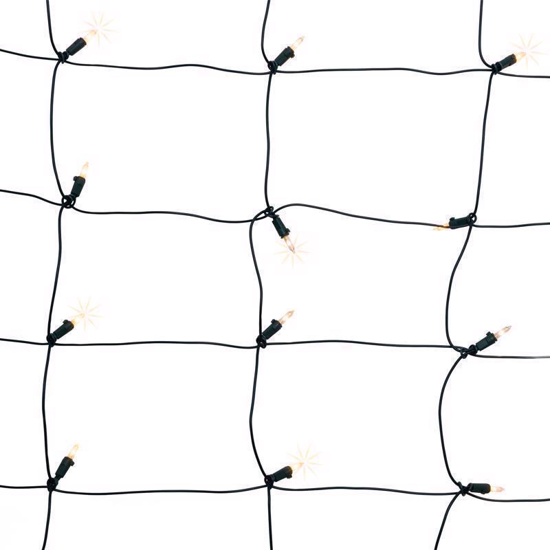 Emery Jensen basic LED net lights and icicles in a 100-count set, ideal for holiday decoration and outdoor lighting.