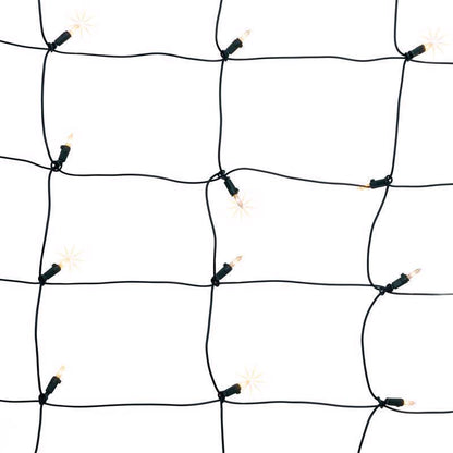 Emery Jensen basic LED net lights and icicles in a 100-count set, ideal for holiday decoration and outdoor lighting.