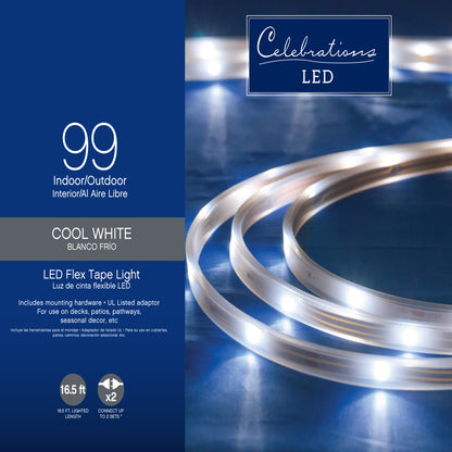 Emery Jensen LED Tape LT CW16.5'99ct, basic LED rope strip with white light, flexible and energy-efficient for home or commercial lighting.