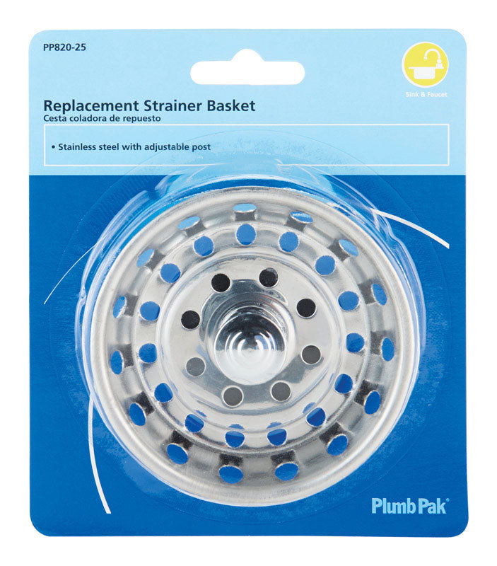 Emery Jensen 3.5-inch stainless steel basket strainer assembly for plumbing and drainage applications.