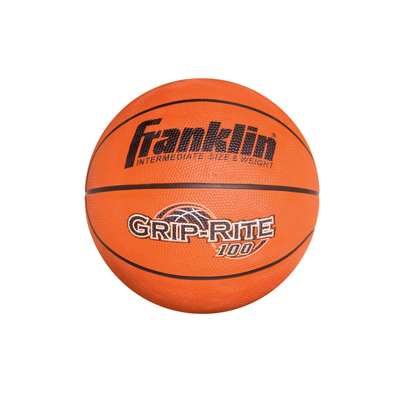 Emery Jensen B6 Grip-Rite 100 basketball showing textured surface and brand logo, designed for indoor and outdoor play.