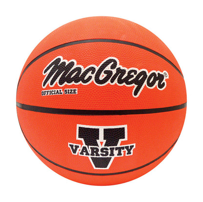 Emery Jensen size 7 varsity basketball with orange and black design, suitable for youth and competitive play.