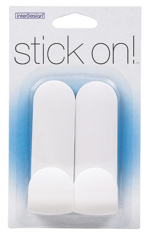 Emery Jensen 4-inch tall self-adhesive bath hook for towels or robes, made of durable material, wall-mounted design.
