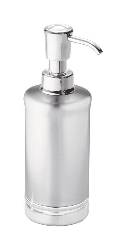Emery Jensen 8oz soap dispenser, a sleek bathroom accessory with a clear pump and modern design for convenient liquid soap dispensing.