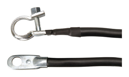 Emery Jensen 4GA15 battery cable top view, heavy-duty automotive battery cable with durable connectors and insulation.