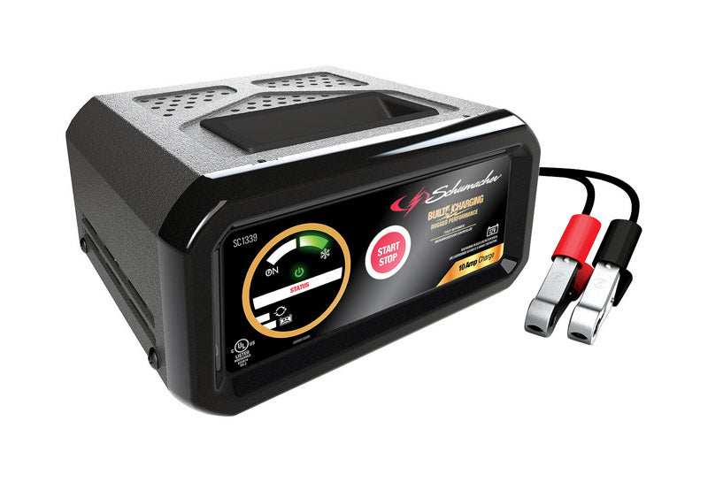 Emery Jensen battery chargers 10A pack of 2 with durable design, suitable for charging various batteries efficiently.