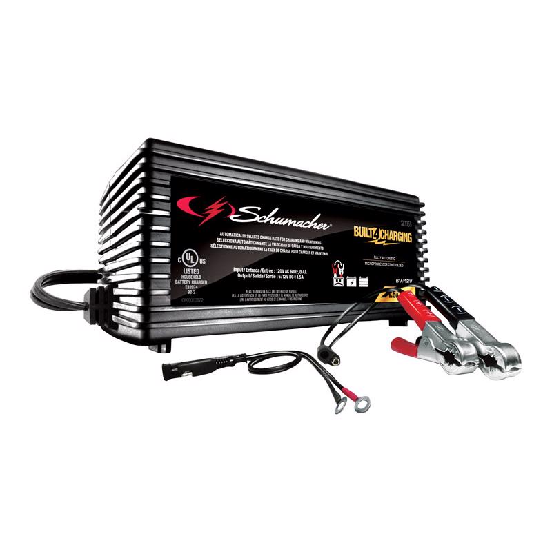 Emery Jensen battery chargers and maintainers, 1.5A pack of 2, compact and reliable for vehicle batteries.