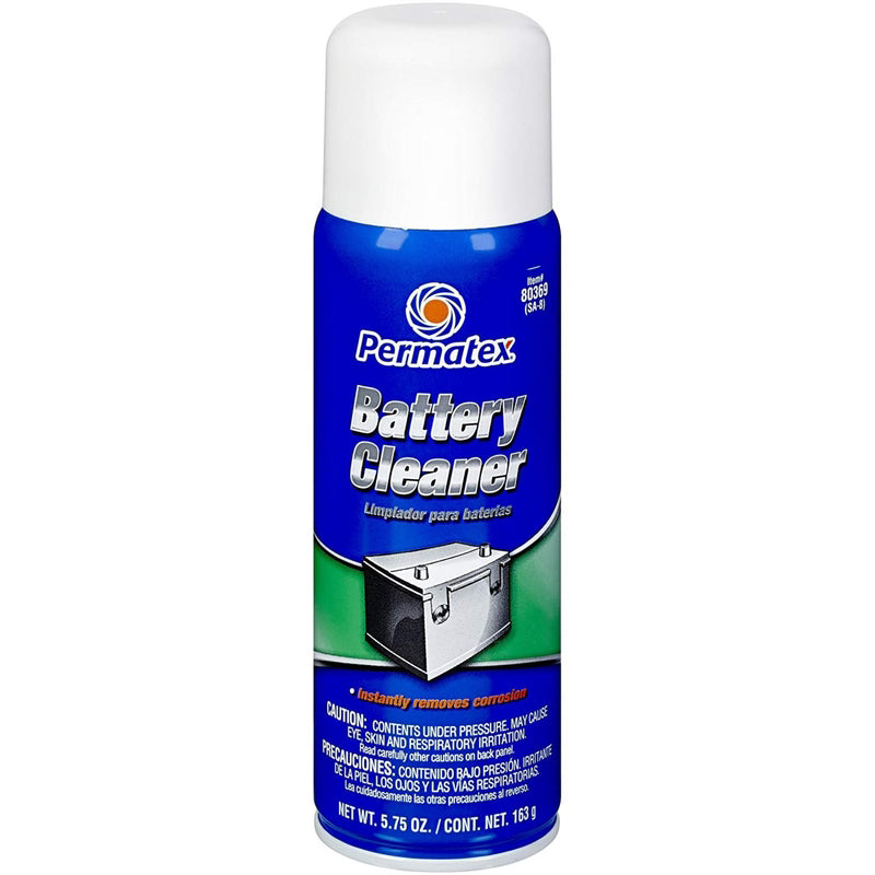 Emery Jensen CleanR Battery 6oz spray, battery hardware, trays, and testers in a spray bottle for maintenance and cleaning.